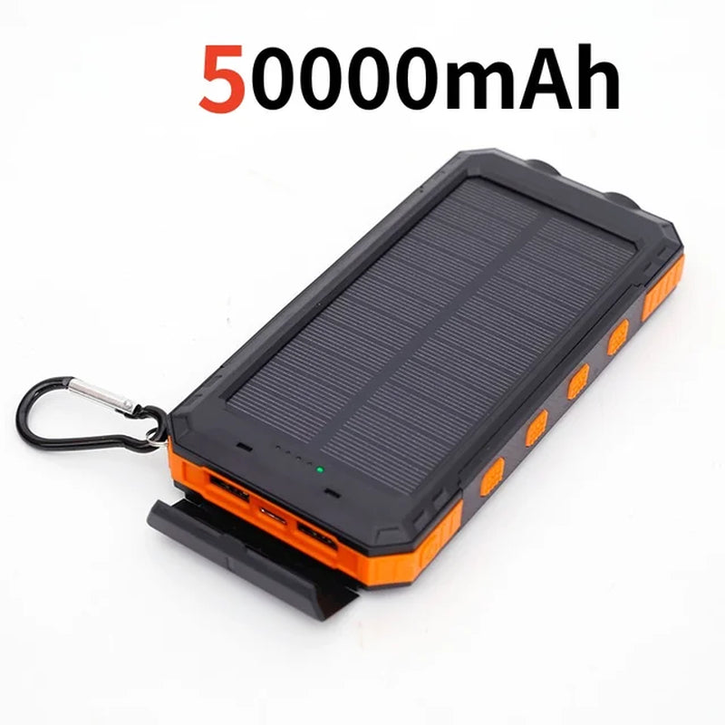 PowerTank 200,000mAh Power Bank w/ Solar Panel & Flashlight