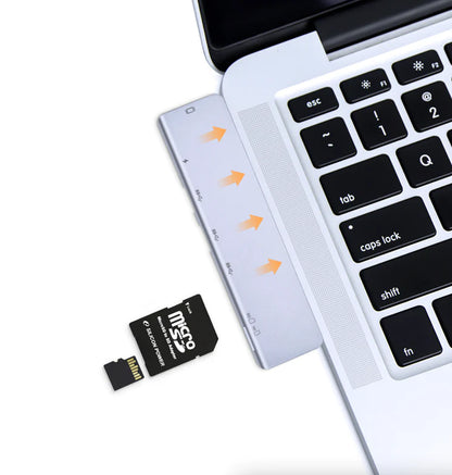 Macbook USB-C Hub to USB-A SD Card HDMI Adapter