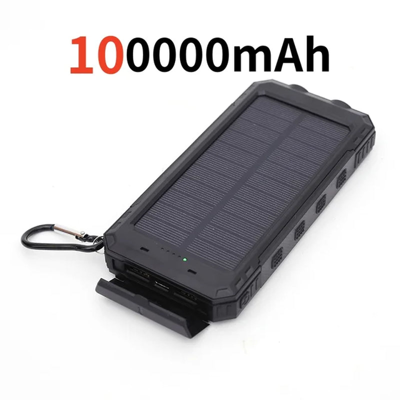 PowerTank 200,000mAh Power Bank w/ Solar Panel & Flashlight
