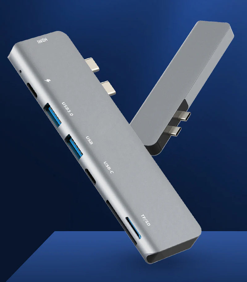 Macbook USB-C Hub to USB-A SD Card HDMI Adapter