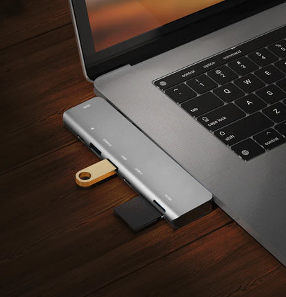 Macbook USB-C Hub to USB-A SD Card HDMI Adapter
