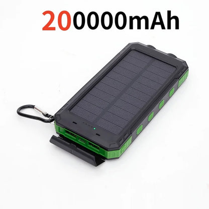 PowerTank 200,000mAh Power Bank w/ Solar Panel & Flashlight