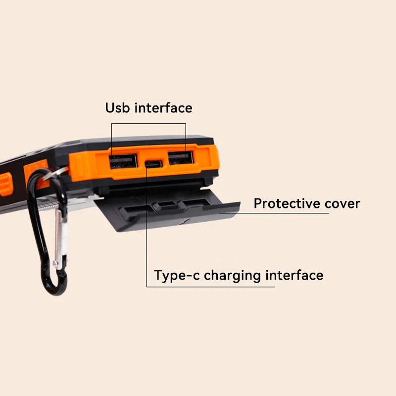 PowerTank 200,000mAh Power Bank w/ Solar Panel & Flashlight