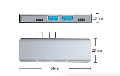 Macbook USB-C Hub to USB-A SD Card HDMI Adapter