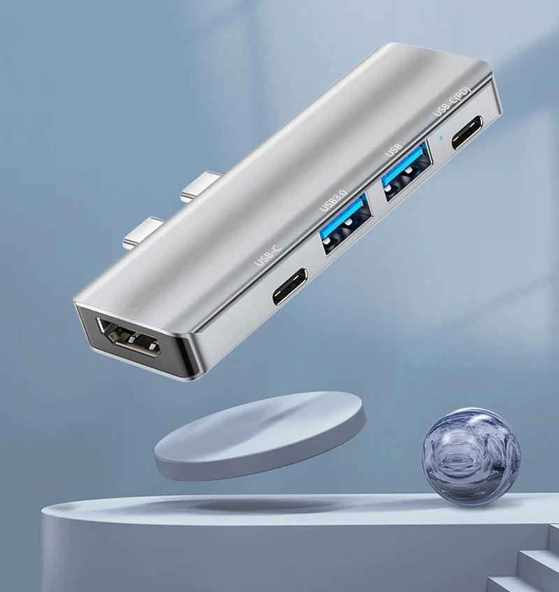 Macbook USB-C Hub to USB-A SD Card HDMI Adapter
