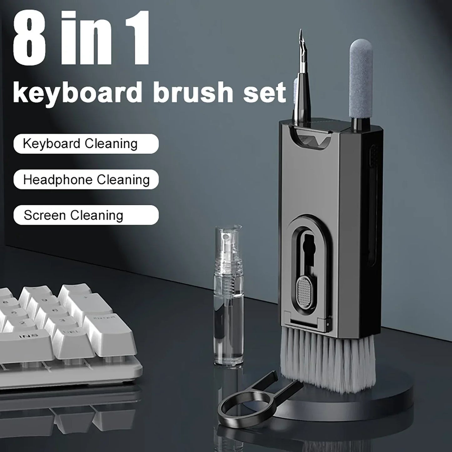 8 in 1 Cleaning Kit + Keycap Puller - Screen, Keyboard, AirPods